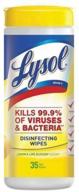 🍊 lysol brand citrus scented disinfecting wipes with micro-lock fibers - effective vinyl-safe solution for highly sensitive workspaces - kills 99.9% of germs logo