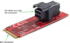 img 3 attached to 🔌 Ableconn M2-U2-131 M.2 Module with SFF-8643 Mini-SAS HD 36Pin Connector for U.2 (SFF-8639) PCIe-NVMe SSD - compatible with Intel 750 2.5-inch U.2 SFF SSD