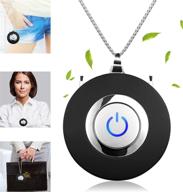 🌬️ fwode portable mini air purifier necklace - wearable negative ion generator usb personal air freshener for adults/kids (black) logo