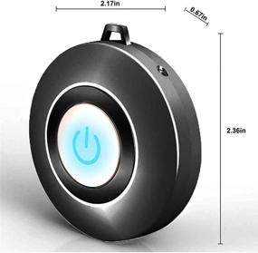 img 1 attached to 🌬️ Fwode Portable Mini Air Purifier Necklace - Wearable Negative Ion Generator USB Personal Air Freshener for Adults/Kids (Black)