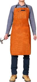 img 3 attached to 🔥 Leather Welding Work Apron by LEASEEK