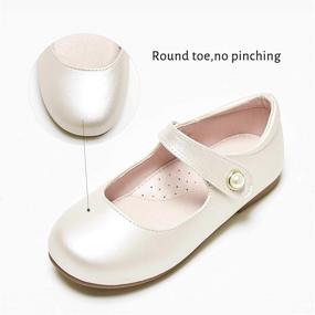 img 1 attached to STELLE White Slip-On Flats - T12 Girls' Shoes