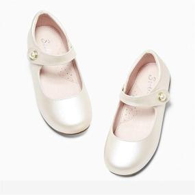 img 3 attached to STELLE White Slip-On Flats - T12 Girls' Shoes