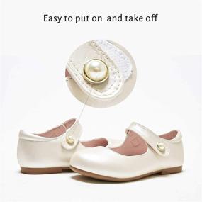 img 2 attached to STELLE White Slip-On Flats - T12 Girls' Shoes