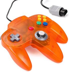 img 3 attached to 🎮 Kiwitatá N64 Controller 2-Pack: Classic Wired 64-bit N64 Game Pad Joystick for N64 Console - Red & Clear Orange