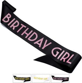 img 4 attached to CORRURE Birthday Girl Sash Glitter