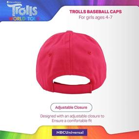 img 1 attached to 🎩 DreamWorks Toddler Hat: Trolls Kids Baseball Cap for Girls, Ages 4-7