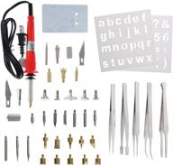 🪵 40-pc wood burning tool set with soldering chisels, hot blade, and tweezers logo