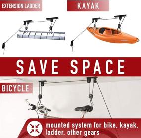 img 3 attached to Heavy-Duty Bicycle Hoist Hanging Bike 🚲 Rack - Lifts up to 50 lbs