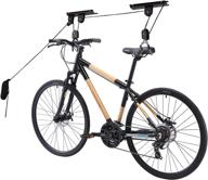 heavy-duty bicycle hoist hanging bike 🚲 rack - lifts up to 50 lbs logo