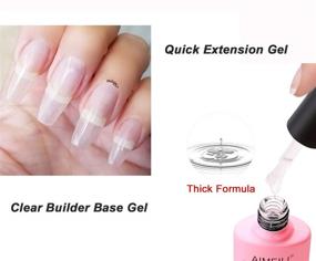 img 3 attached to 💅 AIMEILI Clear Building Nail Gel Builder Base for Nail Repair & Extension with Strengthening Properties - Quick Extension Gel, No Slip Solution Needed