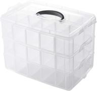 funall 3-tier stackable storage container: organizing arts, crafts, toys, and more! logo