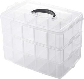 img 4 attached to Funall 3-Tier Stackable Storage Container: Organizing Arts, Crafts, Toys, and More!