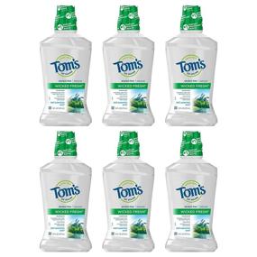 img 4 attached to 🌿 Tom's of Maine Natural Wicked Fresh! Alcohol-Free Mouthwash 6-Pack - Cool Mountain Mint, 16 oz. (Packaging May Vary)