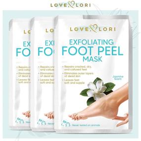 img 3 attached to 👣 Love Lori Baby Feet Foot Peel Mask & Exfoliator - 3 pk Foot Mask for Dry Cracked Feet & Callus Remover - Foot Care & Peel Gift Sets - Perfect Mother's Day Gift