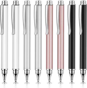 img 4 attached to 🖊️ Weewooday 8-Piece Capacitive Stylus Pens for Touch Screen | Universal Disc Stylus Pens - Fine Point for Smart Devices | 4 Colors Available