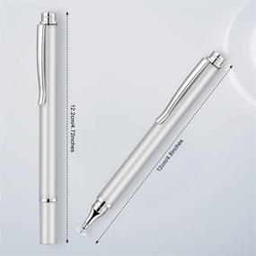 img 3 attached to 🖊️ Weewooday 8-Piece Capacitive Stylus Pens for Touch Screen | Universal Disc Stylus Pens - Fine Point for Smart Devices | 4 Colors Available