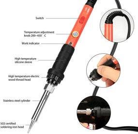 img 1 attached to 🔥 Master the Art of Soldering with the Ultimate Interchangeable Adjustable Temperature Enthusiast Tool