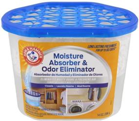 img 3 attached to Arm & Hammer Moisture Absorber & Odor Eliminator 14oz Tub, 3 Pack: Musty Odor Elimination & Air Freshening for Closets, Laundry Rooms, Mud Rooms