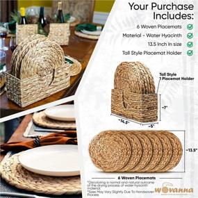 img 3 attached to 🍽️ Wovanna Woven Placemats for Dining Table - Food Service Equipment & Supplies