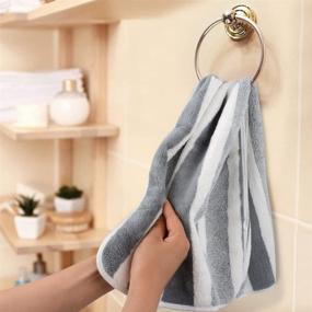 img 1 attached to 🏋️ KinHwa Microfiber Hand Towels – Absorbent Gym Towels, Luxury Soft Face Towel, Lightweight Hair Spa and Sports Towels (4 Pack, 30inchx15.7inch, Light-Gray)
