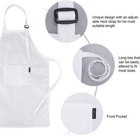 img 2 attached to HIYUMY Kids Apron & Chef 👩 Hat Set for Children Cooking, Painting, Baking
