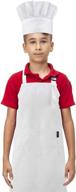 hiyumy kids apron & chef 👩 hat set for children cooking, painting, baking логотип