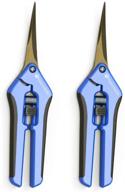 ✂️ hydropro trimming scissors - curved tip - titanium coated blades - spring-loaded comfort grip handles - 2 pack logo