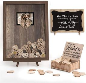 img 4 attached to 📚 Rustic Brown Homish Wedding Guest Book Alternative: Perfect Reception Decorations & Signs for a Memorable Wedding