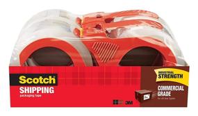 img 4 attached to 📦 Scotch Commercial Grade Shipping Packaging Tape - 1.88" x 54.6 yd - Stay Sealed & Secure - 4 Rolls (3750-4RD)
