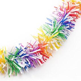 img 2 attached to 🌈 TCDesignerProducts Metallic Rainbow Twist Garland: Vibrant 4-inch x 25-foot Decoration