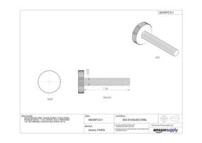 img 1 attached to 🔩 Threaded Stainless Fasteners with Knurled Finish Screws