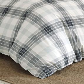 img 1 attached to 🛏️ Eddie Bauer Home Winter Ridge Collection: Cozy Green Plaid Comforter & Sham Set - Premium Quality 100% Cotton, Twin Size