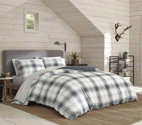 img 3 attached to 🛏️ Eddie Bauer Home Winter Ridge Collection: Cozy Green Plaid Comforter & Sham Set - Premium Quality 100% Cotton, Twin Size