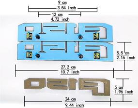 img 2 attached to 🏷️ Manfox 3PCS F150 XLT Emblem Left Right Badge and Rear Emblem 3D Logo Nameplate - Original Size ABS Material Replacement for 2016-2020 Models (Matte Black)