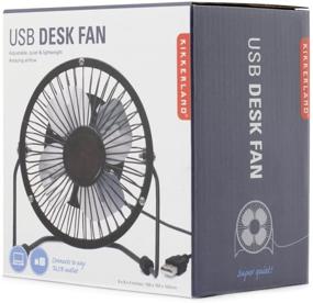 img 1 attached to 💻 Kikkerland USB Desk Fan in Black - 1 EA