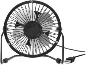 img 3 attached to 💻 Kikkerland USB Desk Fan in Black - 1 EA