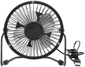 img 2 attached to 💻 Kikkerland USB Desk Fan in Black - 1 EA