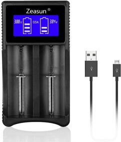 img 4 attached to 🔋 Zeasun Rechargeable Battery Charger: Universal Charger for 18650, 16340, 14500, and More!