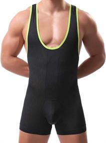 img 3 attached to 🤼 SPNSSTCR Men's Athletic Supporters Undershirts: Wrestling Singlet Jumpsuit for Sports & Gym