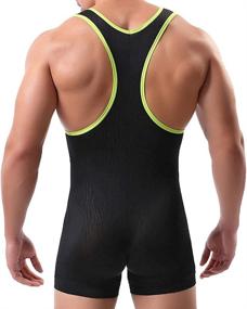 img 2 attached to 🤼 SPNSSTCR Men's Athletic Supporters Undershirts: Wrestling Singlet Jumpsuit for Sports & Gym