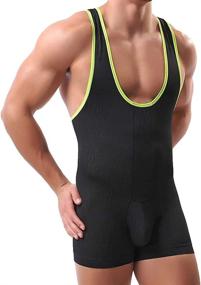 img 4 attached to 🤼 SPNSSTCR Men's Athletic Supporters Undershirts: Wrestling Singlet Jumpsuit for Sports & Gym