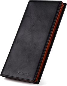 img 4 attached to 👝 Classy Vintage Vertical Checkbook Blocking Men's Accessories: Wallets, Card Cases & Money Organizers