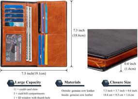 img 2 attached to 👝 Classy Vintage Vertical Checkbook Blocking Men's Accessories: Wallets, Card Cases & Money Organizers