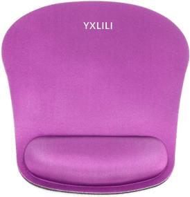 img 4 attached to YXLILI Ergonomic Purple Mouse Pad with Wrist Support, Gaming Mouse Mat and Gel Wrist Rest – Easy Typing, Pain Relief, Non-Slip Rubber Base – Waterproof Mousepads for Home Office, Work, Study