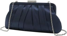 img 3 attached to 💎 Dazzling Diamante-Embellished Black Tie Handbags & Wallets for Women: Stylish Clutches & Evening Bags by Charming Tailor