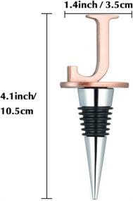 img 2 attached to 🍾 Подставка для бутылок J-Initial под золотую розу - элегантный и прочный пробки для вина для бара, дома, праздничной вечеринки, свадьбы.