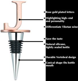 img 3 attached to 🍾 Подставка для бутылок J-Initial под золотую розу - элегантный и прочный пробки для вина для бара, дома, праздничной вечеринки, свадьбы.