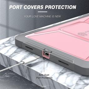 img 2 attached to 📱 Ztotop iPad Pro 12.9 Case 2021 - Rugged Case + Pencil Holder + Screen Protector - Designed for iPad Pro 12.9 Inch 5th Generation - Pink