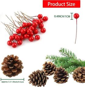 img 3 attached to 🎄 Lamnhin 54ft Christmas Garland: Artificial Greenery with Berries and Pine Cones for Festive Indoor/Outdoor Decor - Perfect for Christmas, Weddings, and Parties!